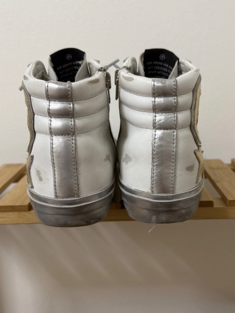 Golden Goose Gold and Silver Slide Sneakers Size 7.5 - Picture 7 of 8